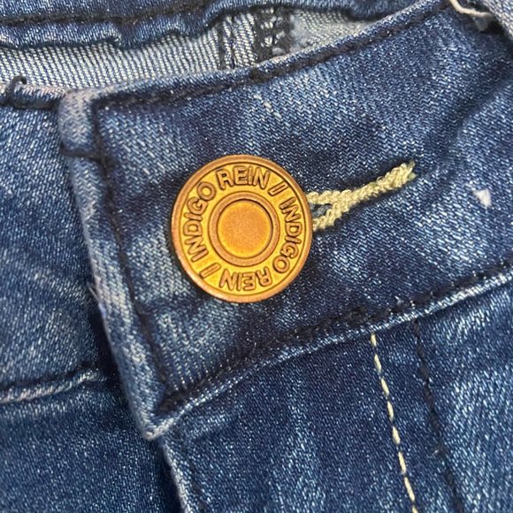 Indigo Rein Juniors Embroidered Cuffed Skinny Jean Size 7 Juniors - Picture 4 of 7